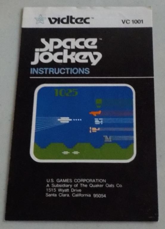 Atari Space Jockey Instruction Book