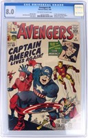 AVENGERS #4 SILVER AGE CAPTAIN AMERICA COMIC 8.0