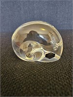 VTG FRANCE SAINT LOUIS CRYSTAL SHELL PAPERWEIGHT