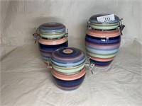 Set of 4 multicolored cannisters