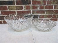 2 Cut Glass Bowls