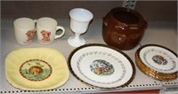 SEE DESC. CHARLES LINDBURG PLATE, POTTERY +++