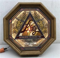 * 1980's Blatz faux stain glass lighted sign