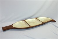 Wood and Mother of Pearl Serving Tray