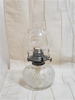 VINTAGE DECORATIVE GLASS OIL LAMP