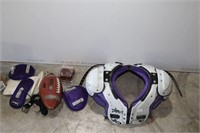 Football Pads and Equipment Lot