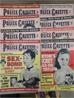 (8) Police Gazette Magazines