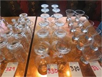 LOT, (12) STEMMED BAR GLASSES