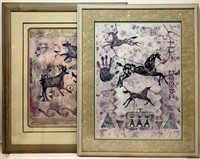 (2) Cecilia Henle & Dan Crane Petroglyphs Prints