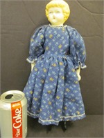 A3 China doll w. blue dress & petticoat