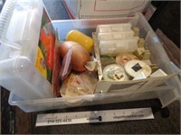 Box Lot - Tote of Fishing Items & more