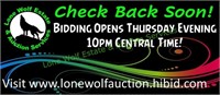 BIDDING OPENS THURSDAY, June 6th at 10PM