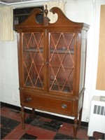 Walnut China Cabinet 2 Door 35 x 15 x 72 (Door