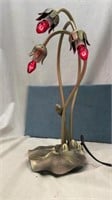 Retro Art Nouveau Lilly Pad Lamp, 15 inches
