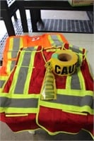 2 Safety Vests & Caution Tape