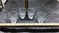 4 skeleton shot glasses