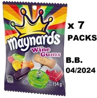 7 x 154g MAYNARDS WINE GUMS - B.B. 04/2024