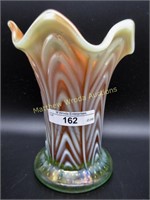 Fenton 6.5" lime green opal Boggy Bayou vase