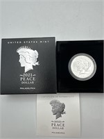 2021 Peace Dollar with COA