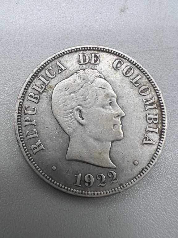 1922 Silver Republican of Columbia Coin