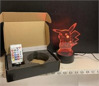 Picachu  3D colour changing lamp