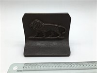Vintage Bronze B and H Lions Crest Book End