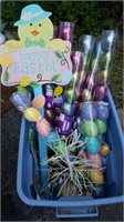 Easter decor bin - Lefton figurines and more,