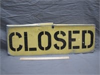 Vintage Heavy Duty Metal "Closed" Sign