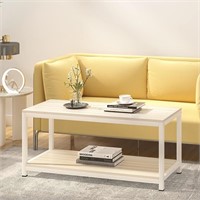 2-TIER WHITE MAPLE COFFEE TABLE