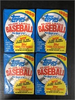 LOT OF (4) 1989 TOPPS MLB BASEBALL CARDS UNOPENED