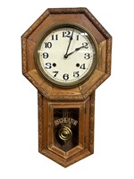 Vintage Wood Carved Regulator "A" Wall Clock