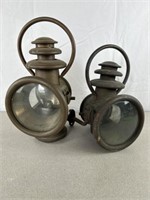 Vintage brass carriage buggy lanterns