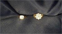 (2) 14K Diamond Rings see description for details