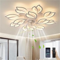 Ceiling Fan with Lights  Remote  White