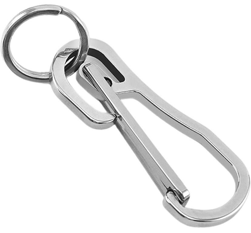 4 PACK SILVER COLOURED KEYCHAIN RINGS