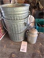 Vintage Buckets & Can