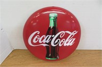 Metal Coca Cola 12" Button Sign