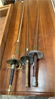 3 fencing swords - one appears to be from Spain