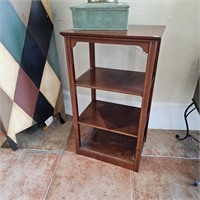 Vintage Bombay Wood Etagere Side Table Shelf