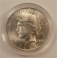 1924-P Peace Silver Dollar, Higher Grade