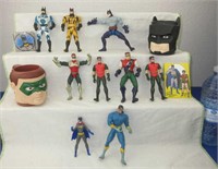 Batman & Robin Mugs, 4 Batman & 4 Robin Figures,