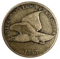 1858 Flying Eagle Cent - Fine