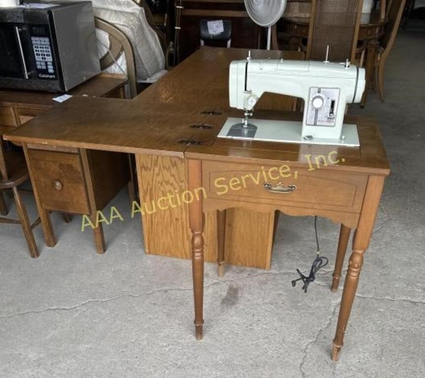 Sears Kenmore sewing machine with cabinet