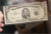 1953 Blue Seal $5.00 Note