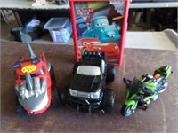 Plastic toy Trucks and carry case