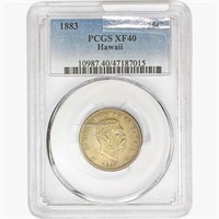 1883 Kingdom of Hawaii Quarter PCGS XF40