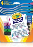 Crayola 560474 Project Metallic Outline Markers, 4