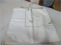 Vintage Card Table Square Embroidered Tablecloth