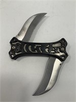 Folding Knife w/ Double Curved Blades