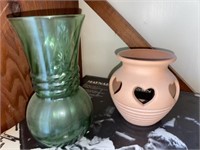 Misc records, planter, vase